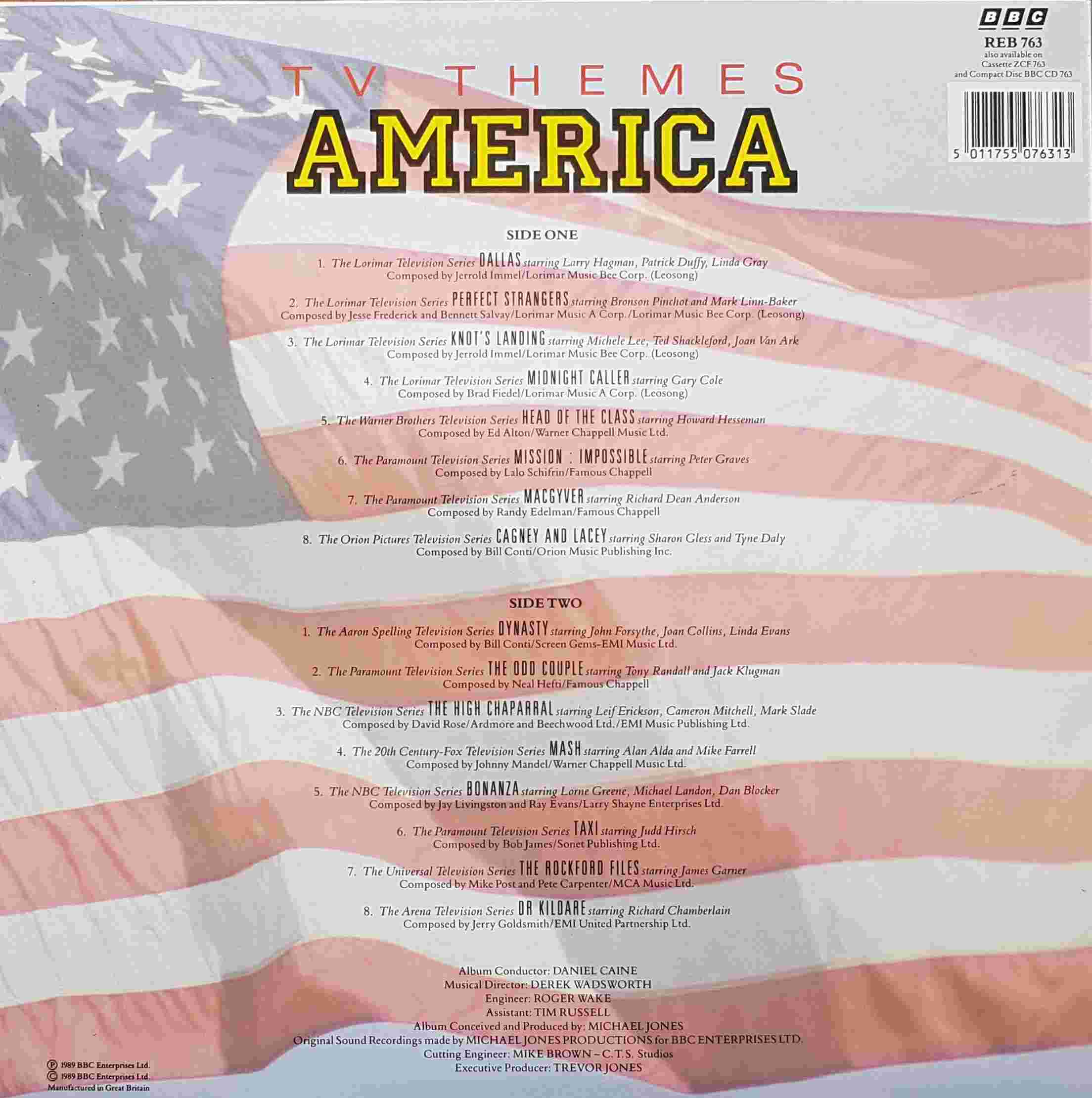 Picture of REB 763 TV themes - America by artist Various from the BBC records and Tapes library